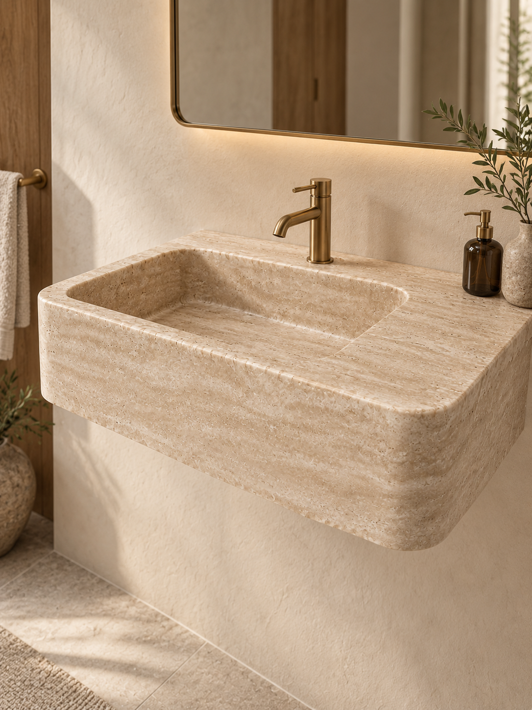 Travertine Marble Sink