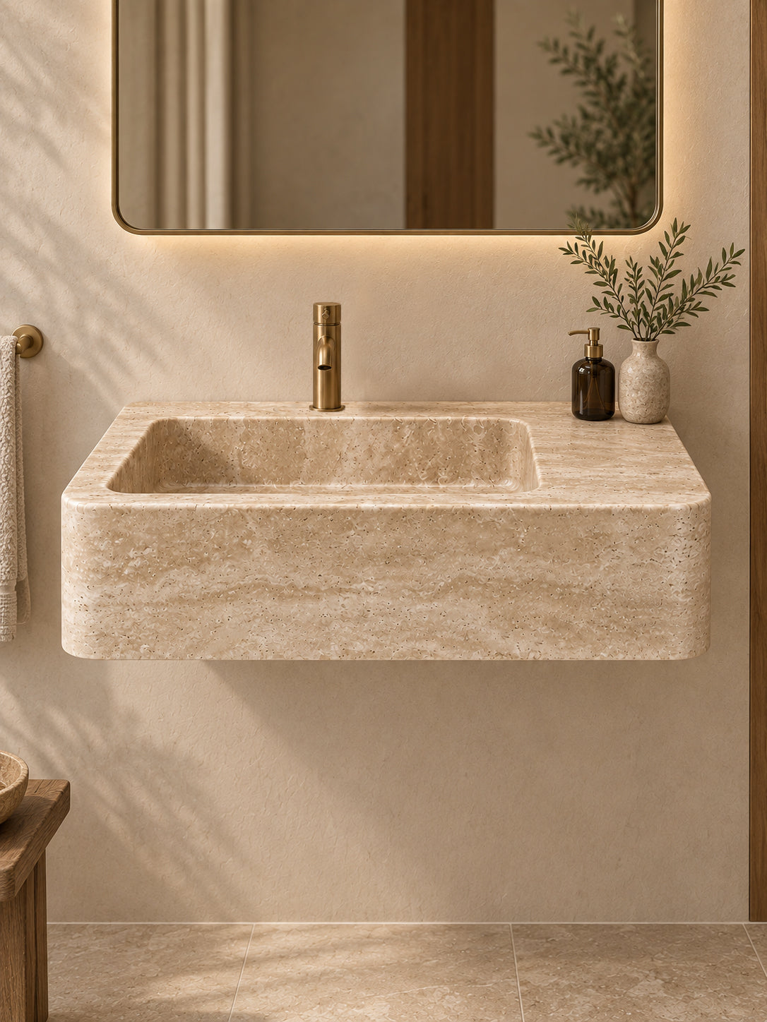 Travertine Marble Sink