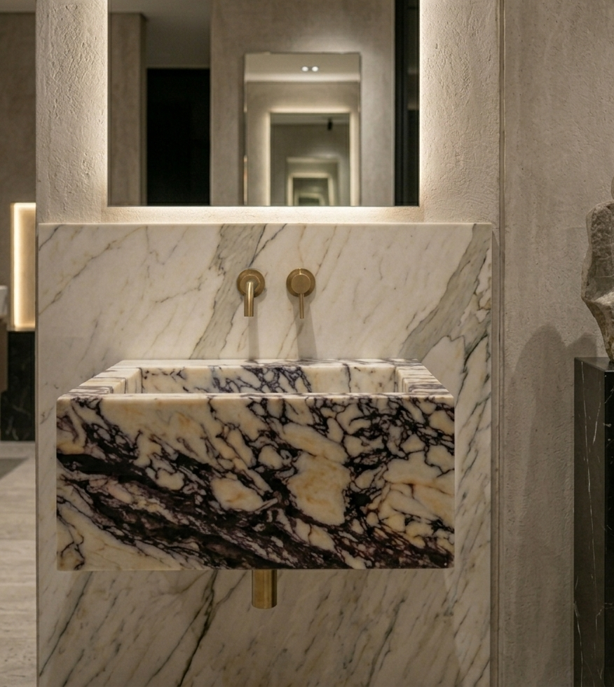 Calacatta Viola Estate Marble Sink