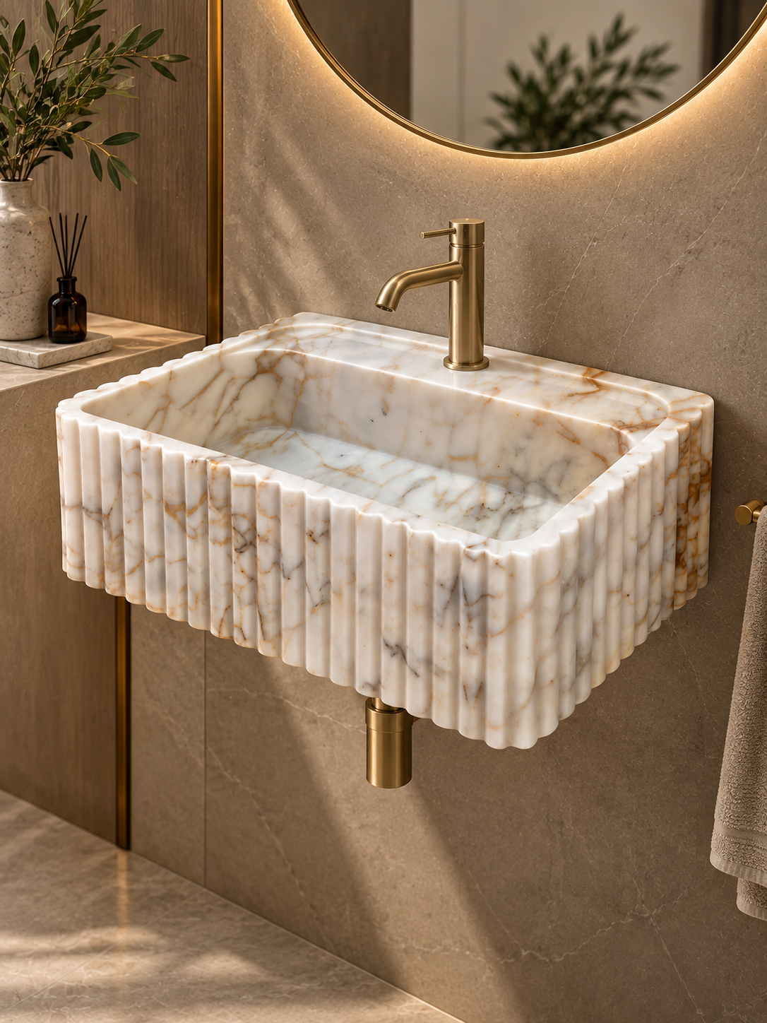 Calacatta Gold Marble Sink