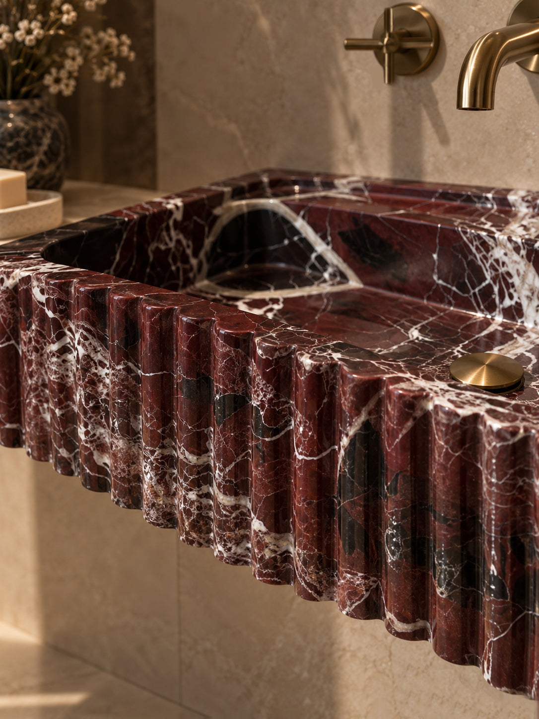 Rosso Levanto Marble Sink