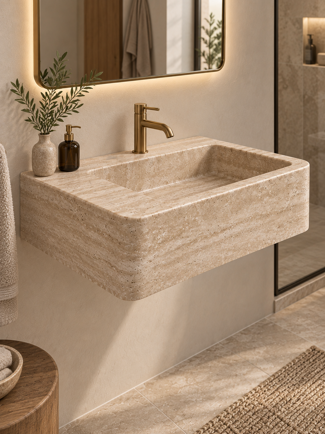 Travertine Marble Sink