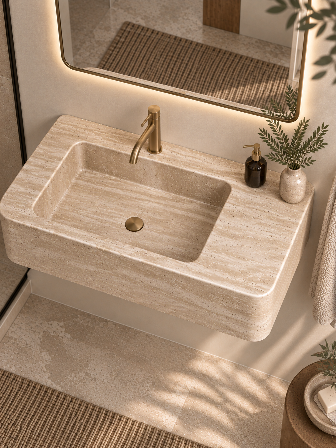 Travertine Marble Sink